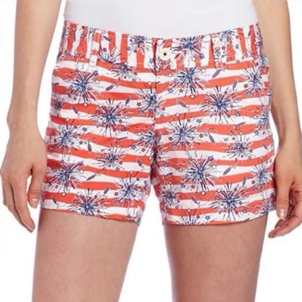 Lilly Pulitzer Callahan Shorts She's a Firecracker Glow in the dark Size 6 RARE